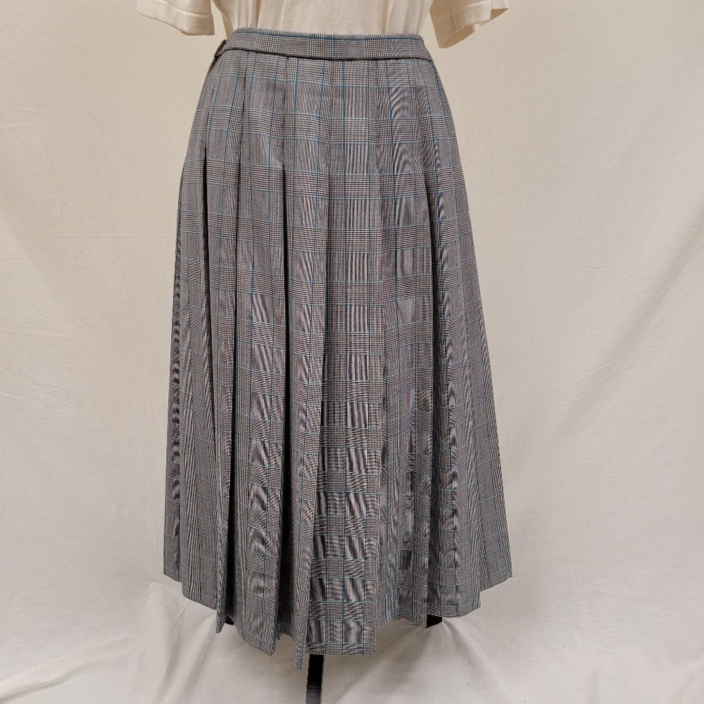 Vintage Pendleton Pleated Plaid Full Midi Skirt 10